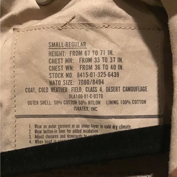 Field Jacket US Military Issue Three Tone Desert Camouflage - Picture 15 of 16